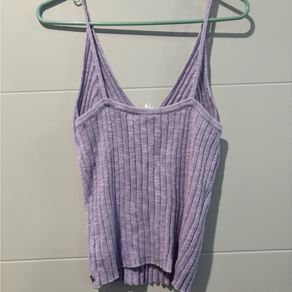 Lavender Ribbed Knit Tank Top - Picture 2 of 3